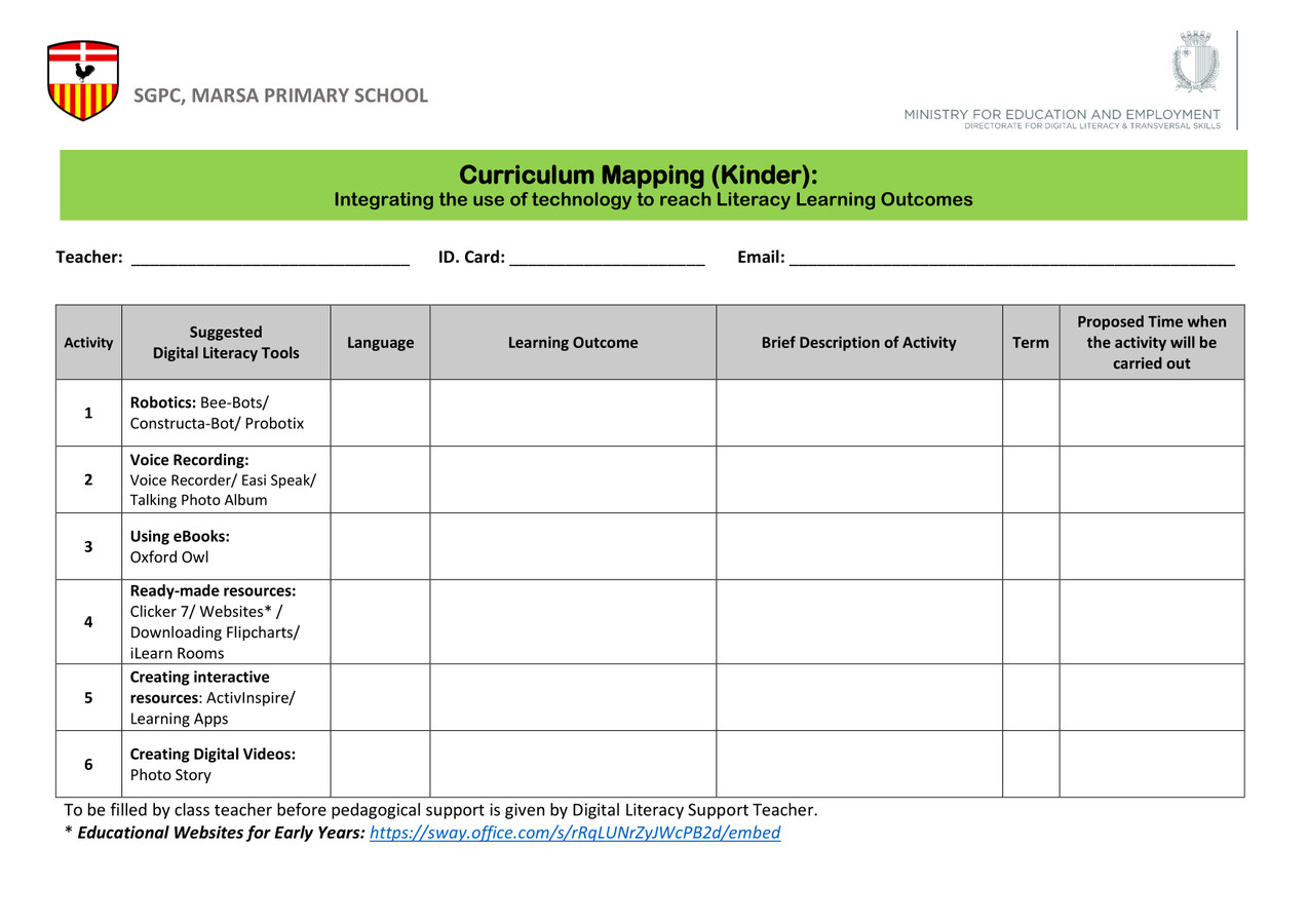 Curriculum Mapping forms by etwin project - Flipsnack