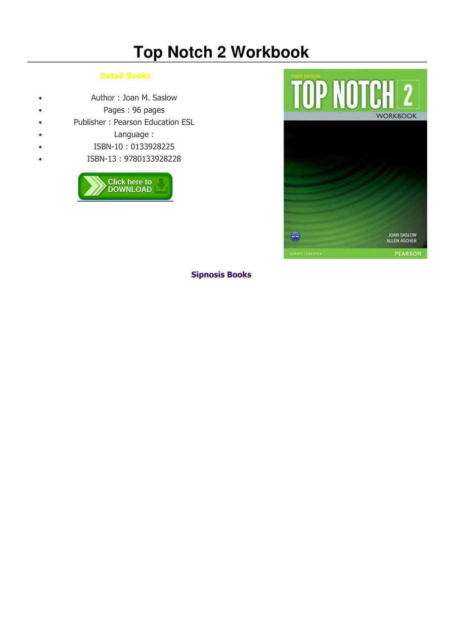 PDF Top Notch 2 Workbook by MindyYang56 Flipsnack