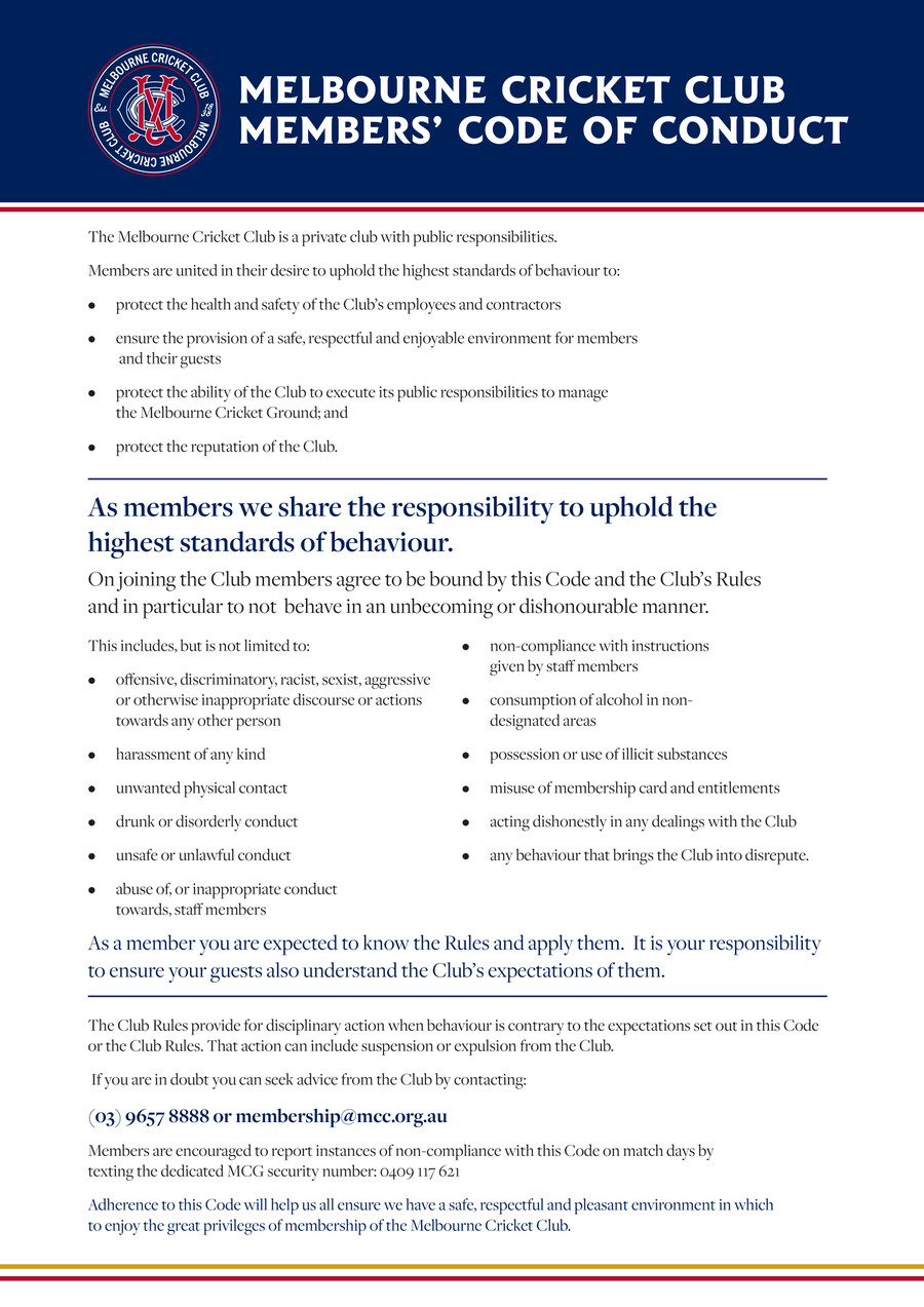 The MCC Members Code of Conduct by Flipsnack