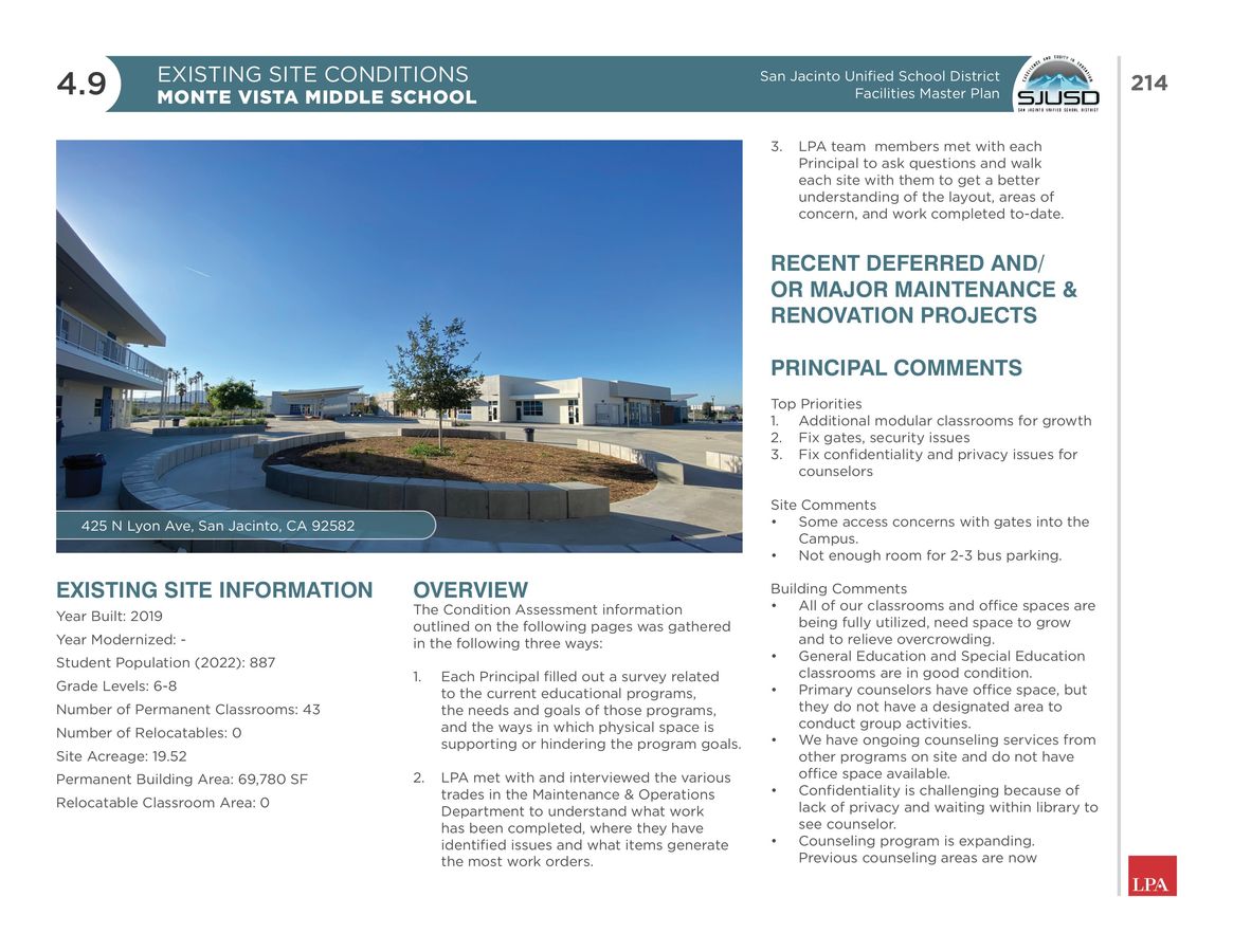 SJUSD FMP Section 4b_Middle School Sites by Carrie Best - Flipsnack