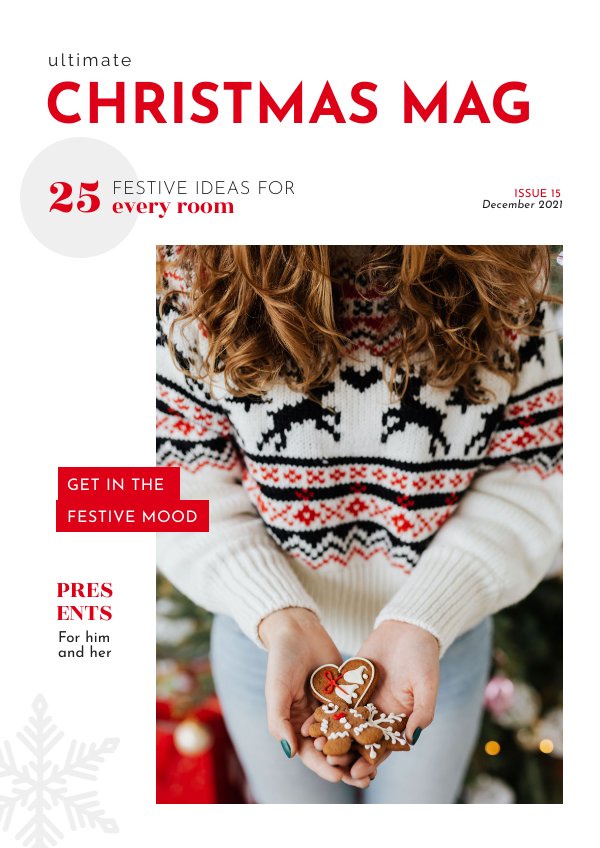Modern Christmas Magazine Template by Flipsnack templates Flipsnack