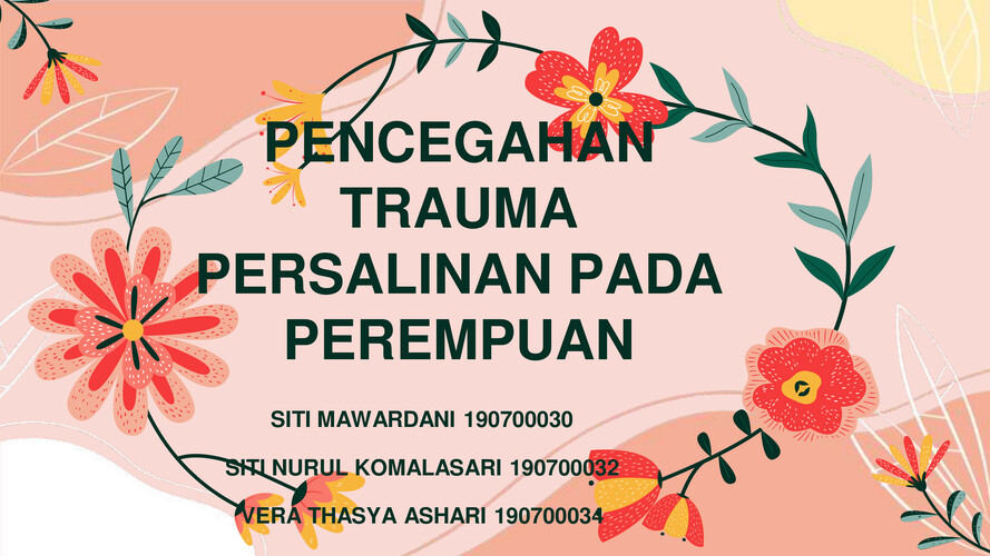 Pencegahan Trauma Persalinan pada Wanita