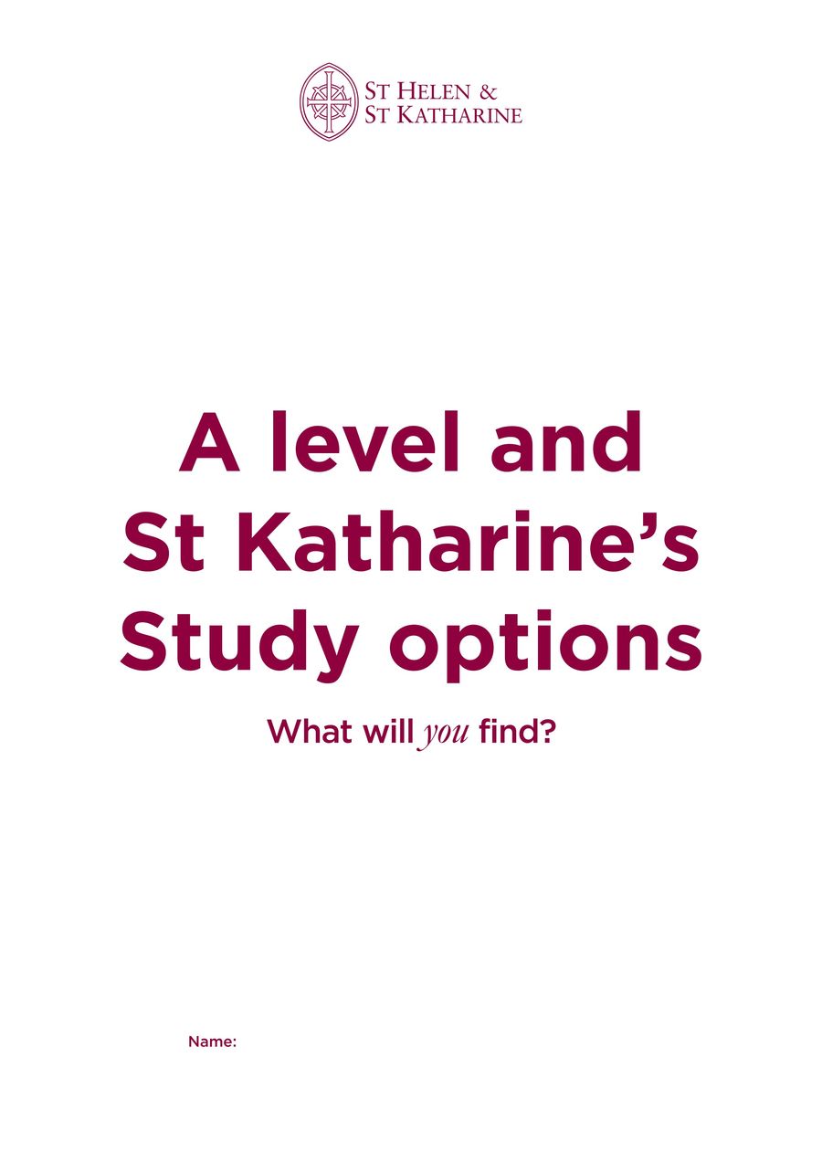 SHSK Sixth Form subject booklet - 2024 entry by St Helen and... - Flipsnack