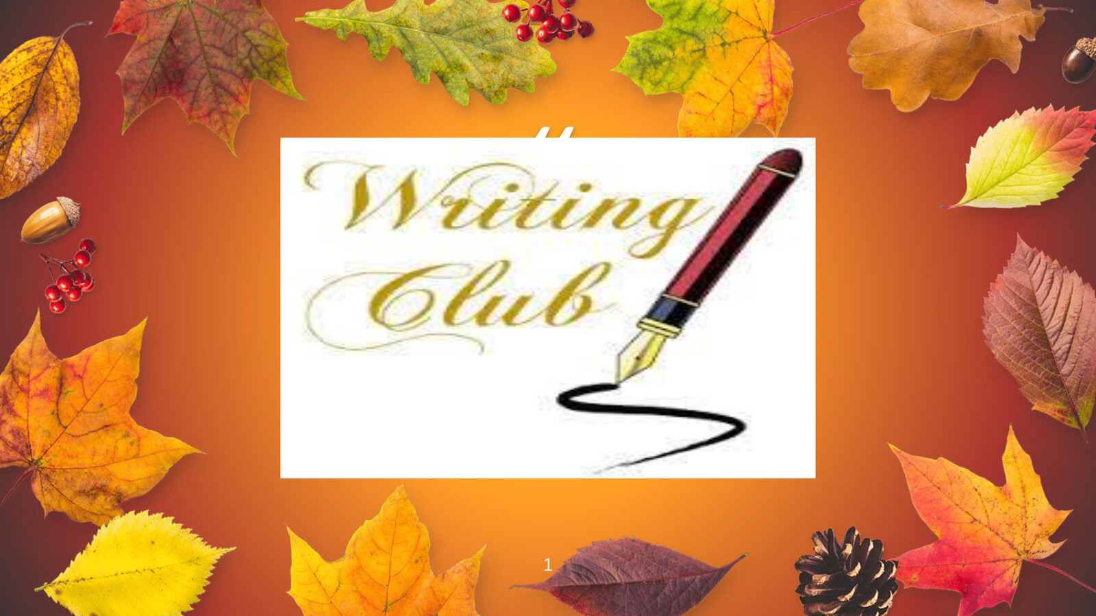 Story writing club picture