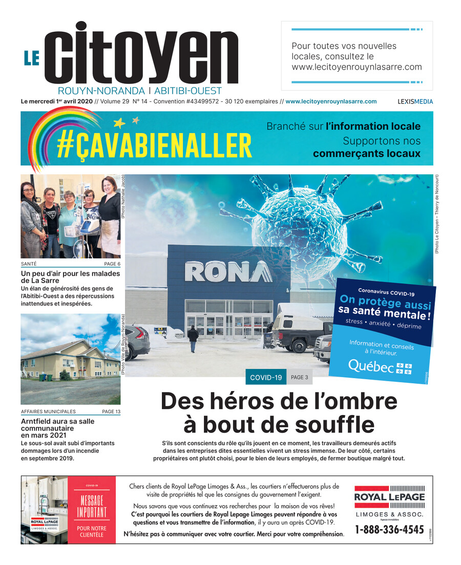 1er avril 2020 Le Citoyen RouynNoranda / AbitibiOuest by Medialo