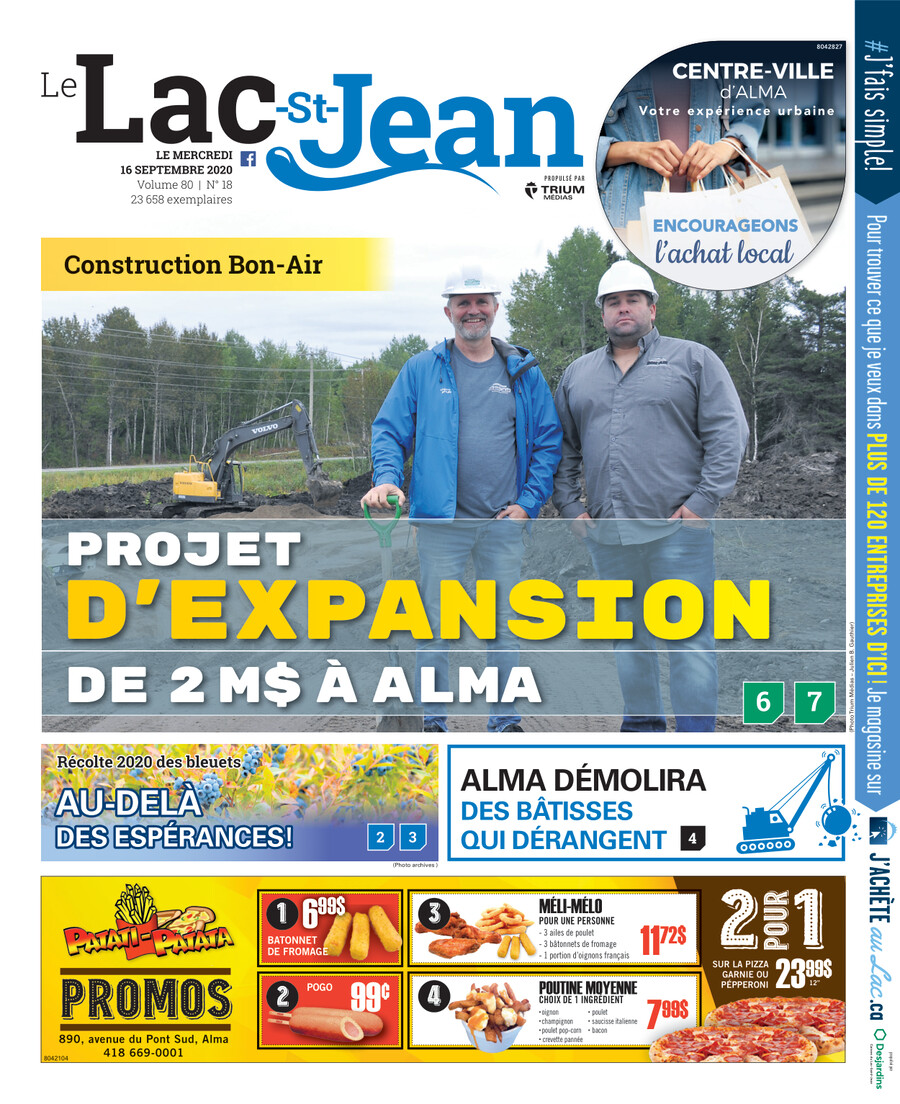 Journal Le Lac-St-Jean, 16 septembre 2020 by Trium Médias - Flipsnack