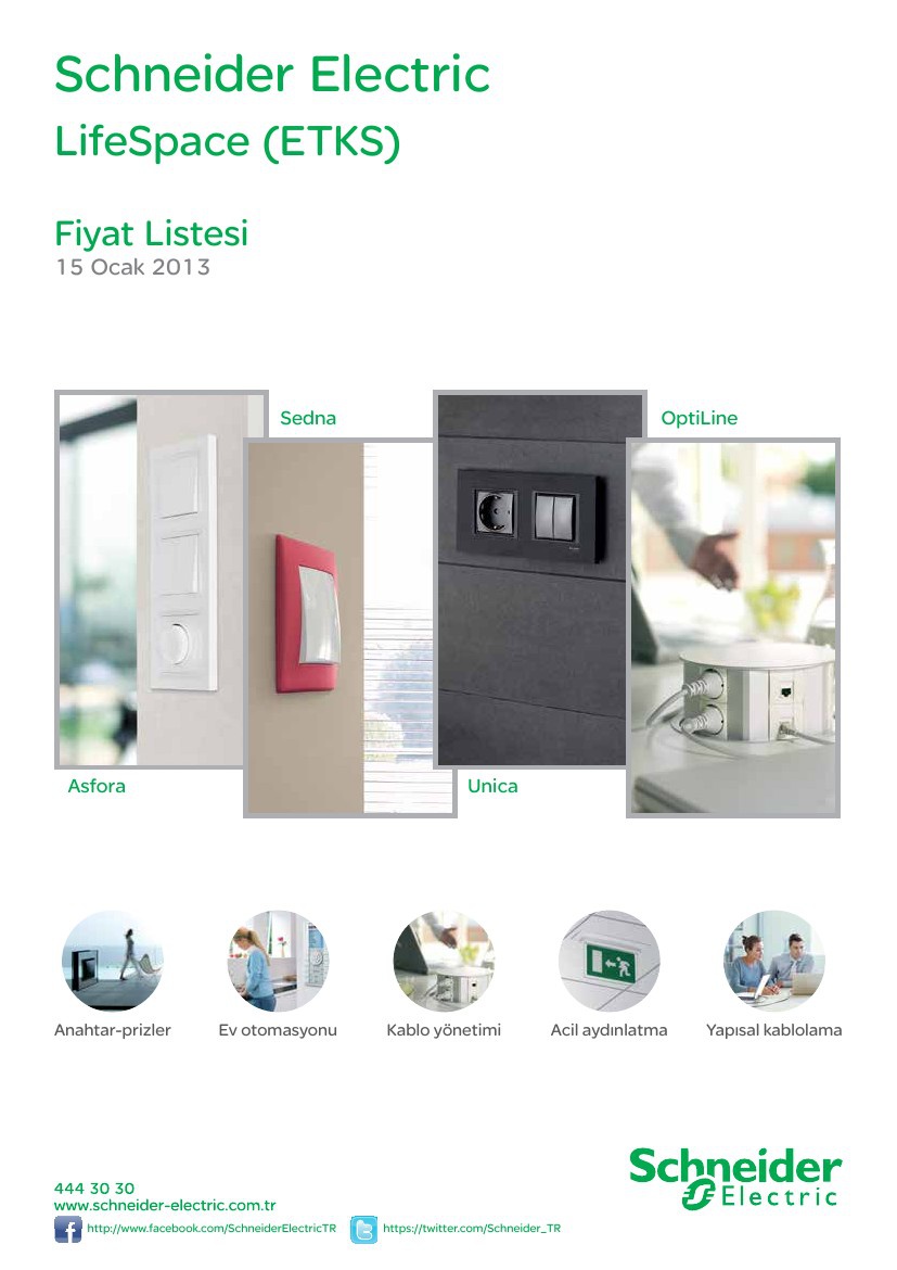 Schneider Electric LifeSpace (ETKS) Katalog ve Fiyat Listesi by Samil