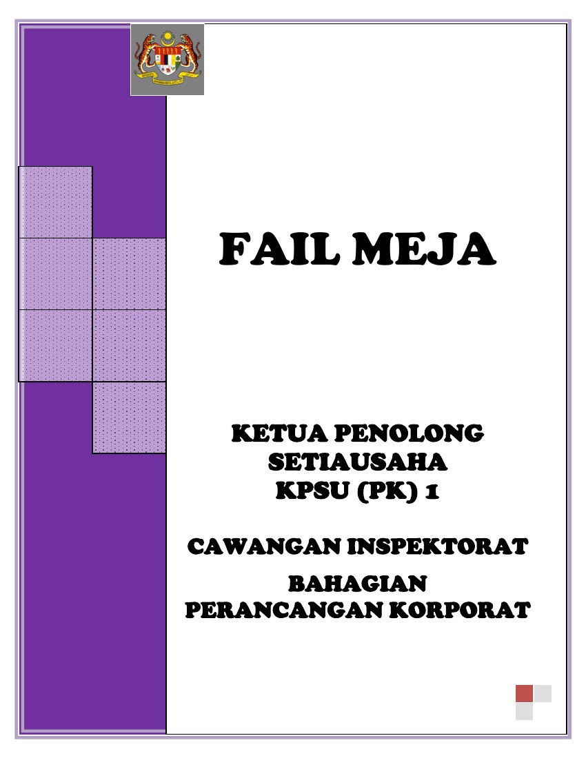 Contoh Fail Meja Pegarai By Senja Mendamaikan Flipsnack