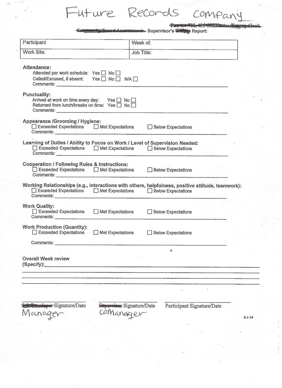 Supervisor's report 1 sheet by Brandon Brianna - Flipsnack