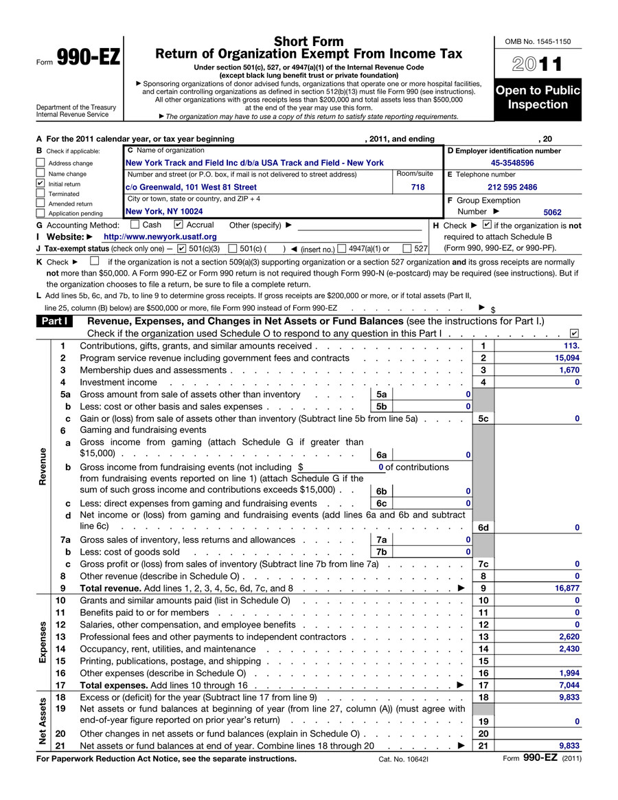 2011 USATF New York Tax Return by sarah.linehan - Flipsnack