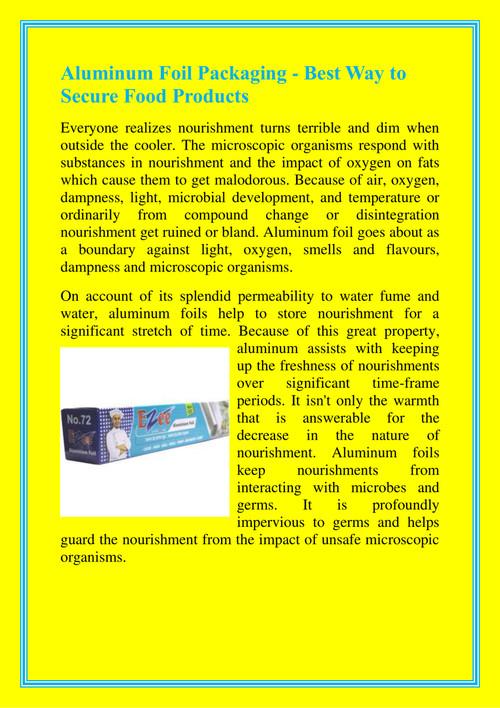 Aluminium Foil Exporter and Manufacturers
