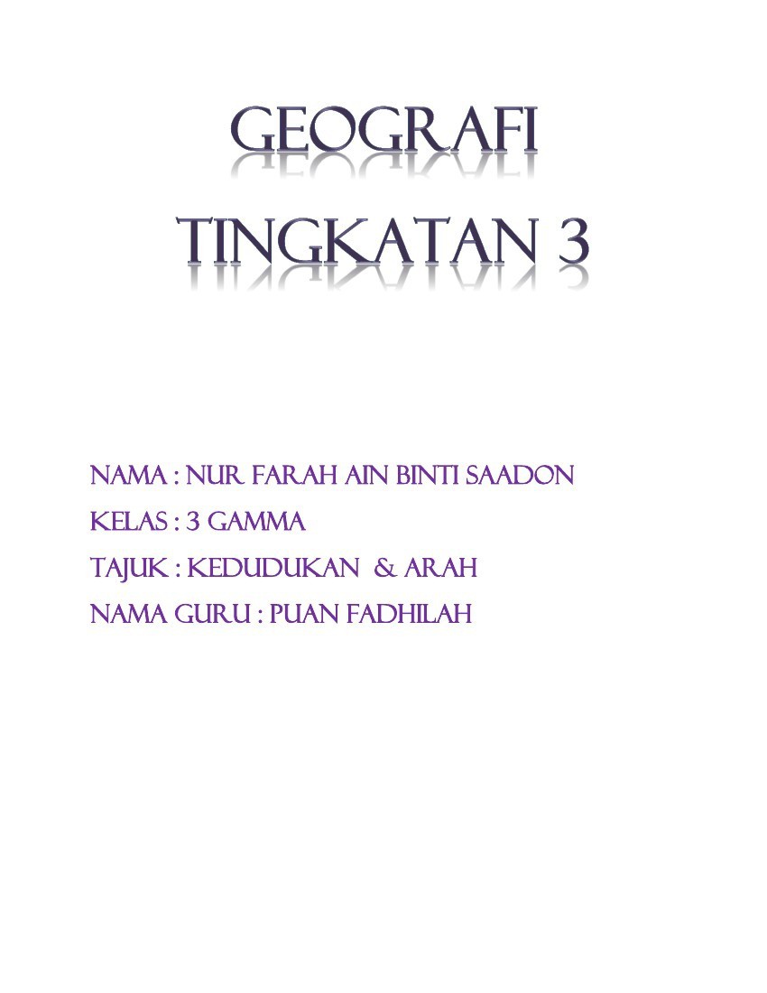 Geografi Bab 1 & 2 Tingkatan 3 by Nur Farah Ain  Flipsnack