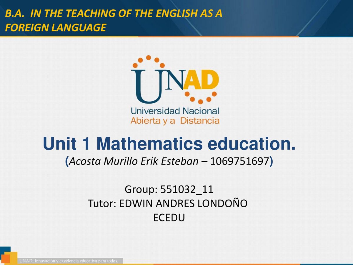 Unit 1 Mathematic Education by... - Flipsnack
