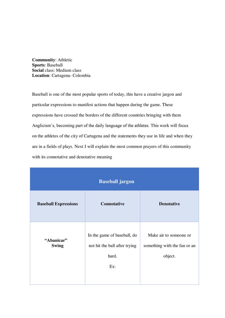 Baseball jargon dictionary by andreanunez23 Flipsnack