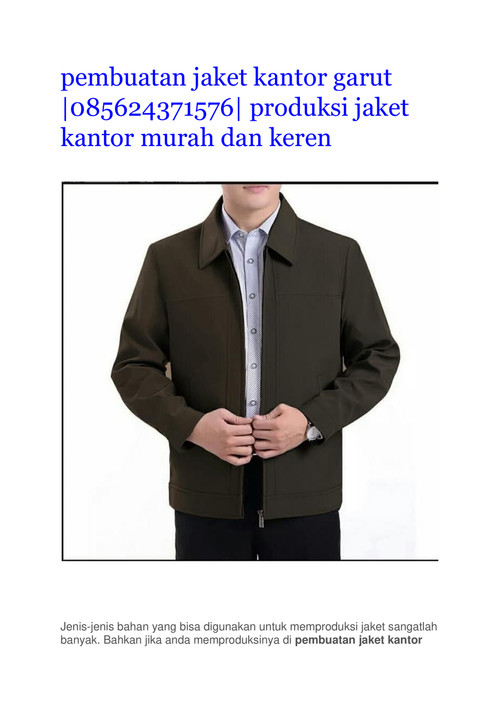 pembuatan jaket kantor garut