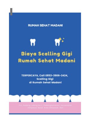 Biaya Scalling Gigi Rumah Sehat Madani