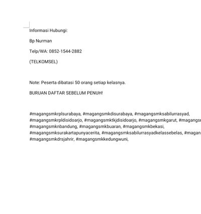 Tempat Magang Mahasiswa di Tangerang CALL/WA 0852-1544-2882