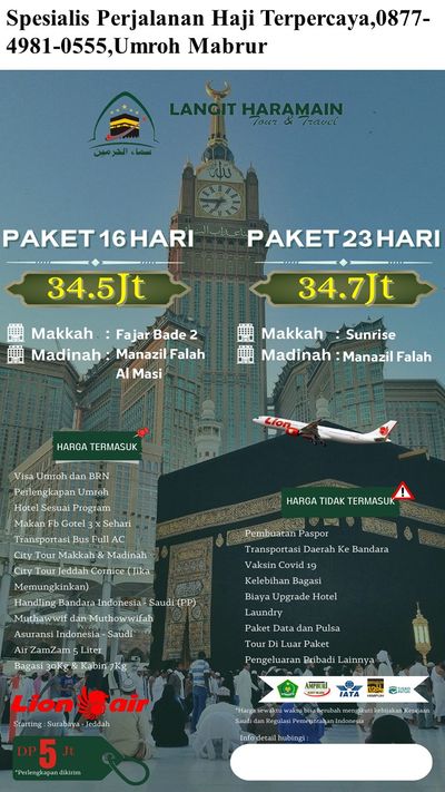 Spesialis Perjalanan Haji Terpercaya,0822-5797-1535,Umroh Ekonom