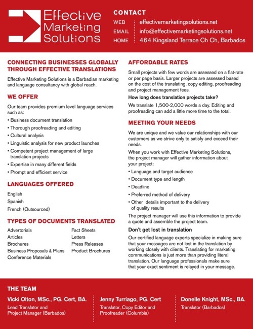 Translation Brochure & Portfolio by Vicki Flipsnack