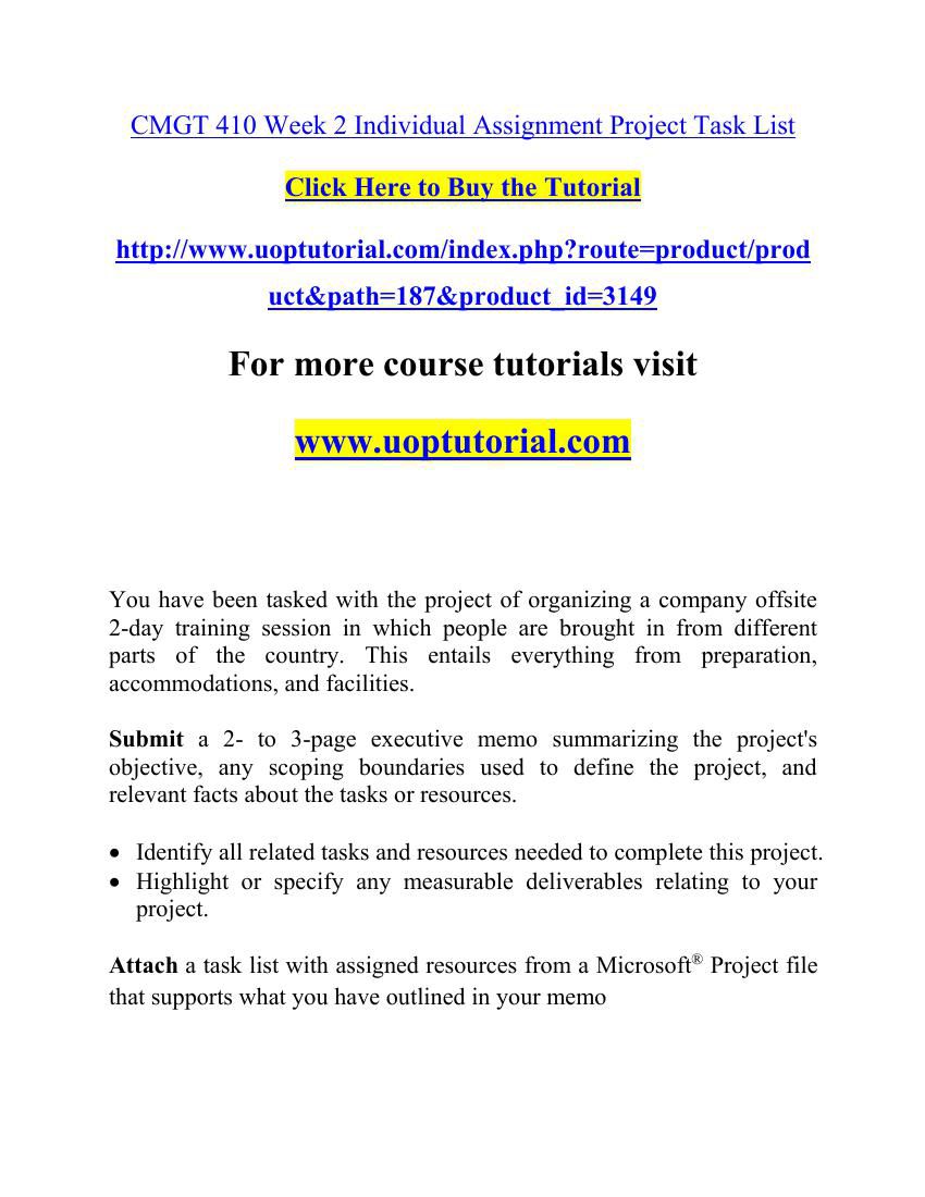 Example of a project plan image