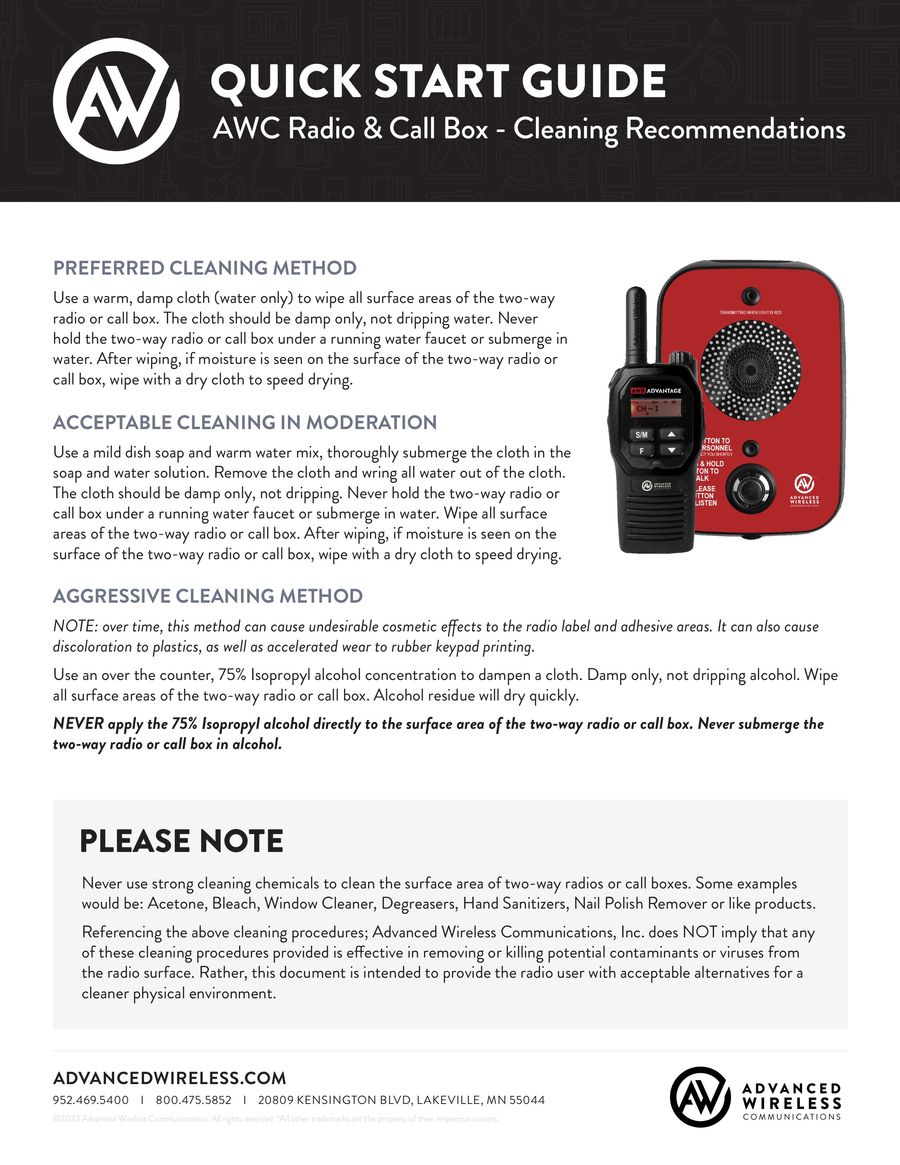 QSG Radio and Callbox Cleaning Recommendations by... - Flipsnack