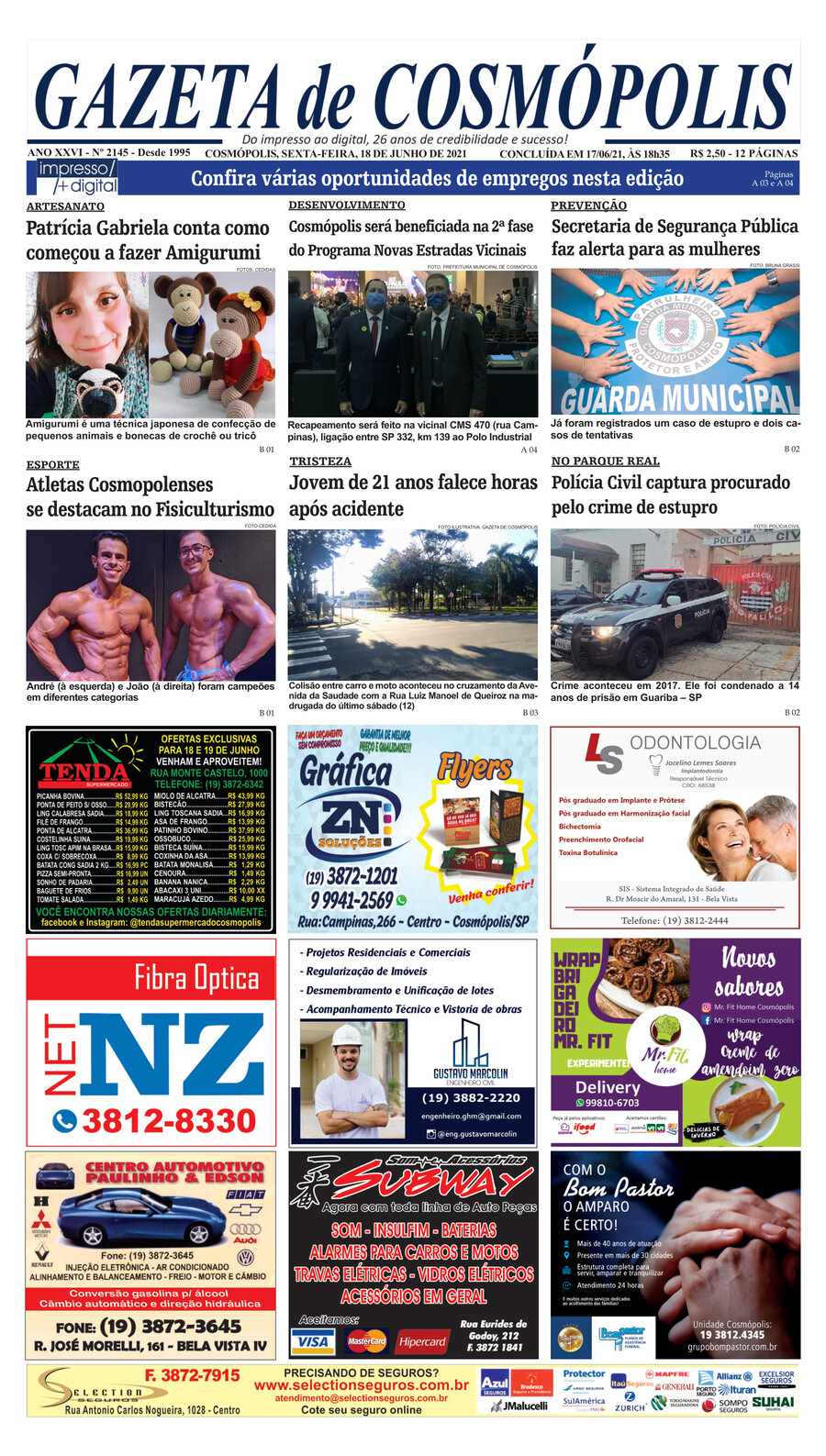 Gazeta de Cosmópolis Ed. 18062021 by sistema23 Flipsnack