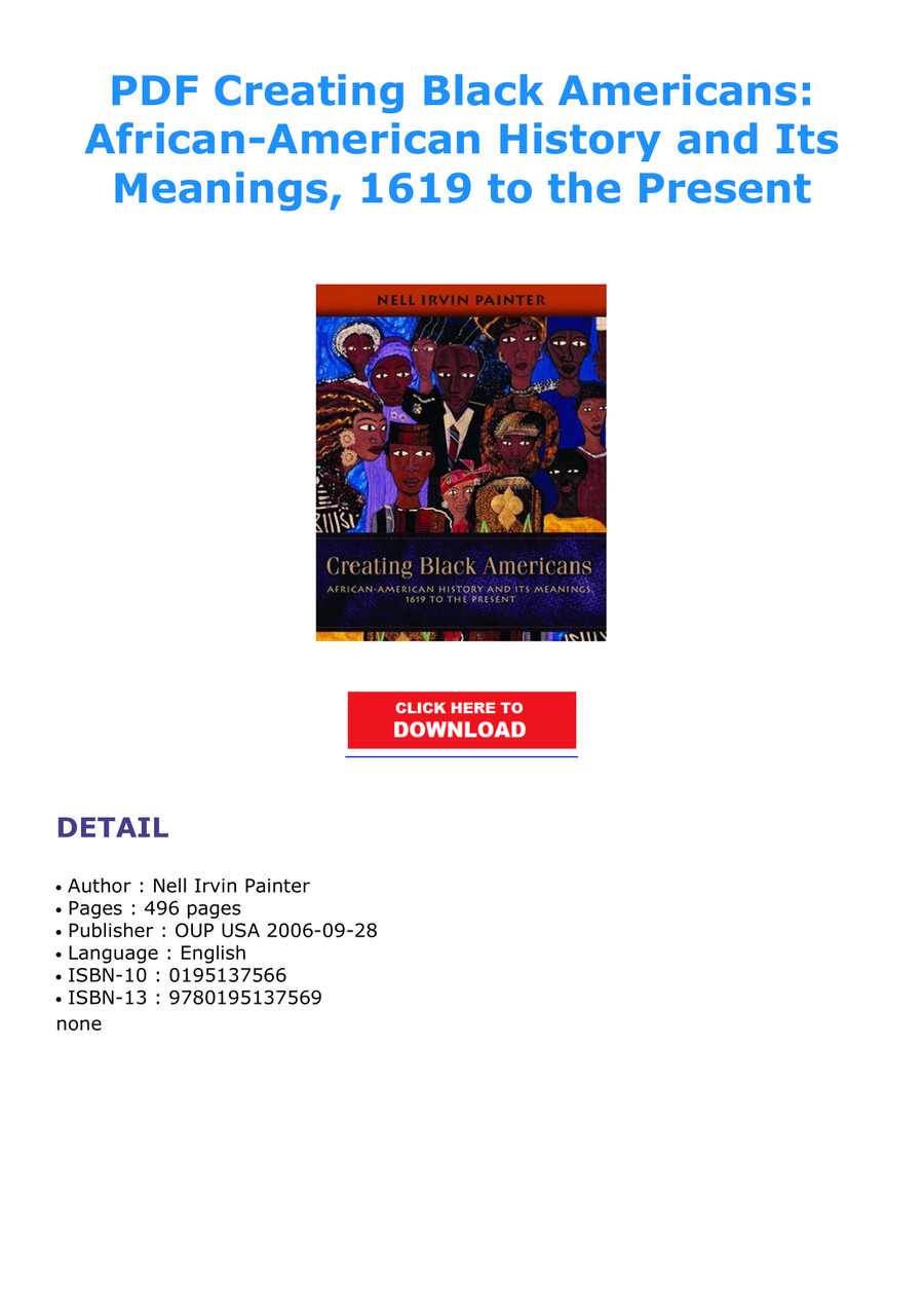 PDF Creating Black Americans: African-American History and I by seruewe ...