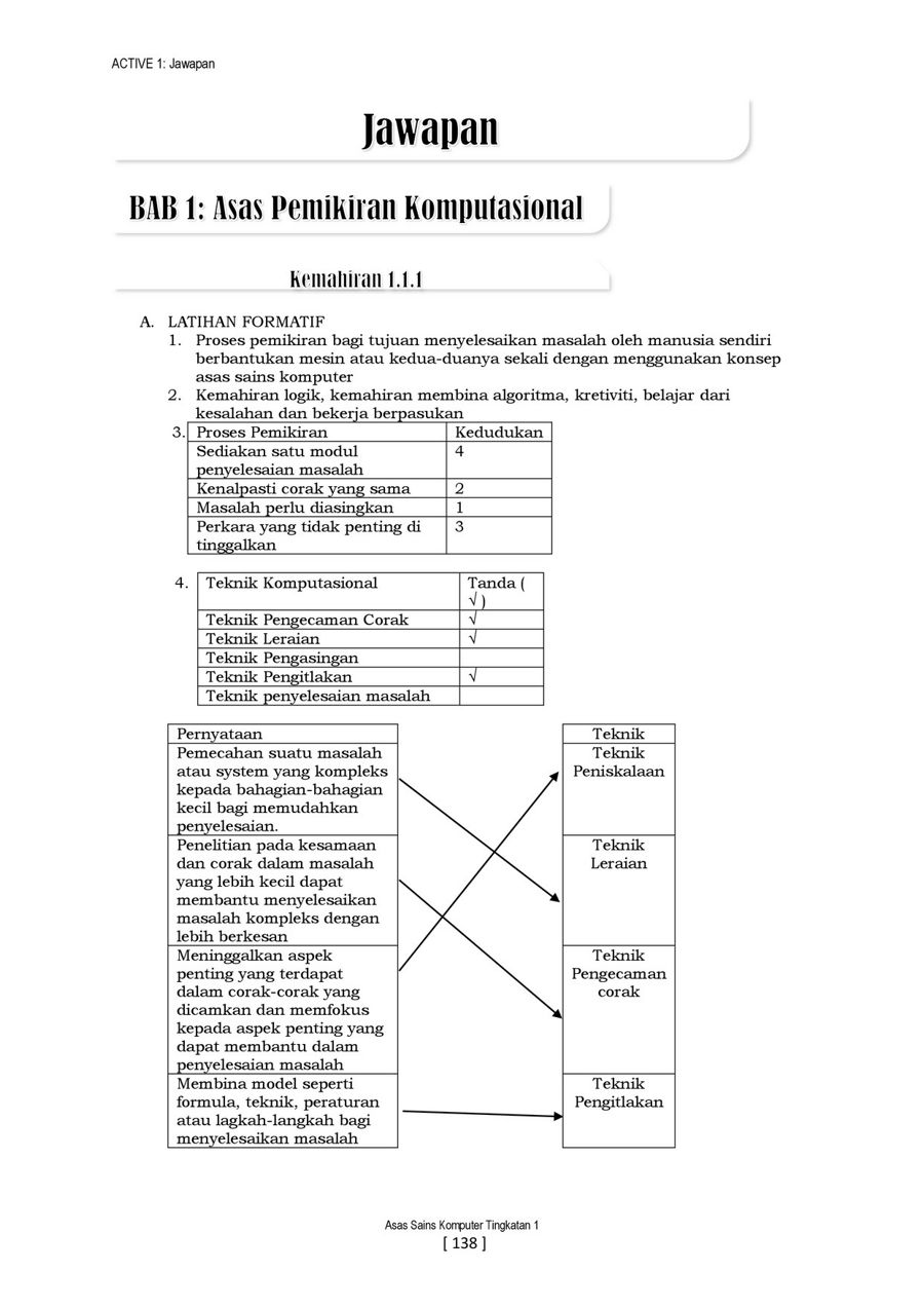 Jawapan Buku Teks Asas Sains Komputer Tingkatan 3  malaykufa