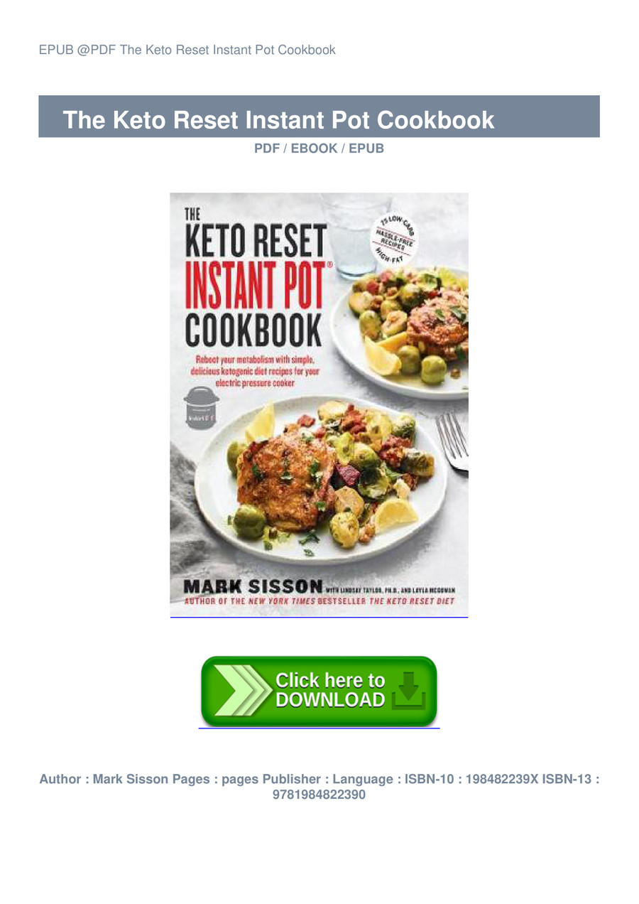 Ebook Download The Keto Reset Instant Pot Cookbook E Book Full By Yekur13 Flipsnack