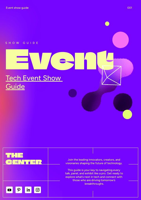Event show guide by Flipsnack templates - Flipsnack