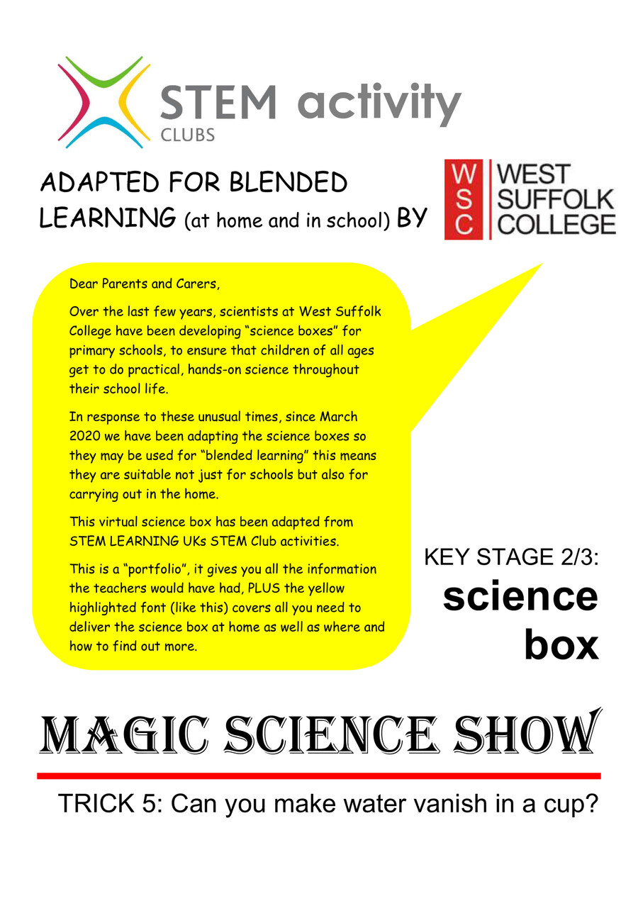 Download KS2&3 Magic Science Trick 5 Making water vanish in a cup ...