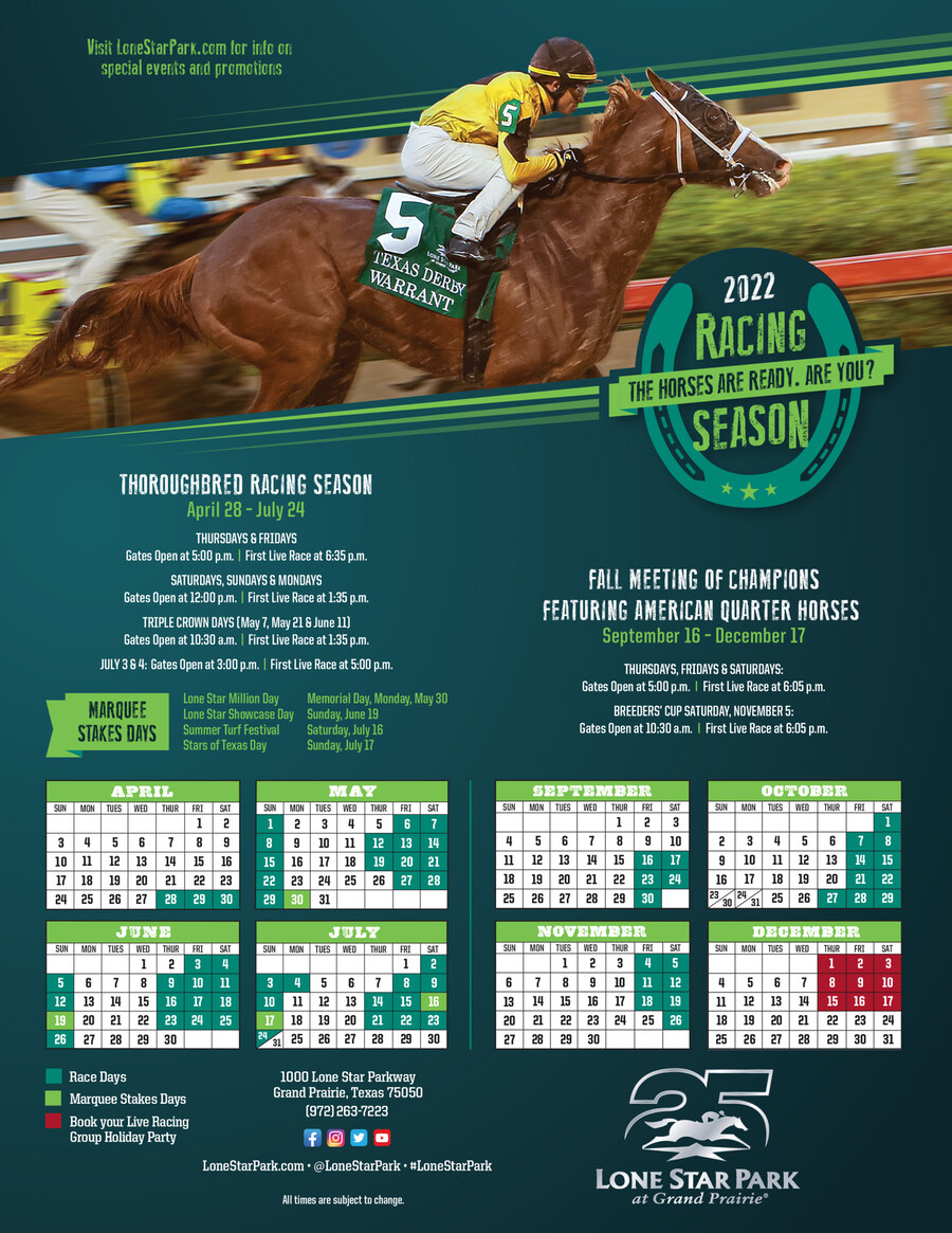 2022 Racing Calendar Flyer by Lone... Flipsnack